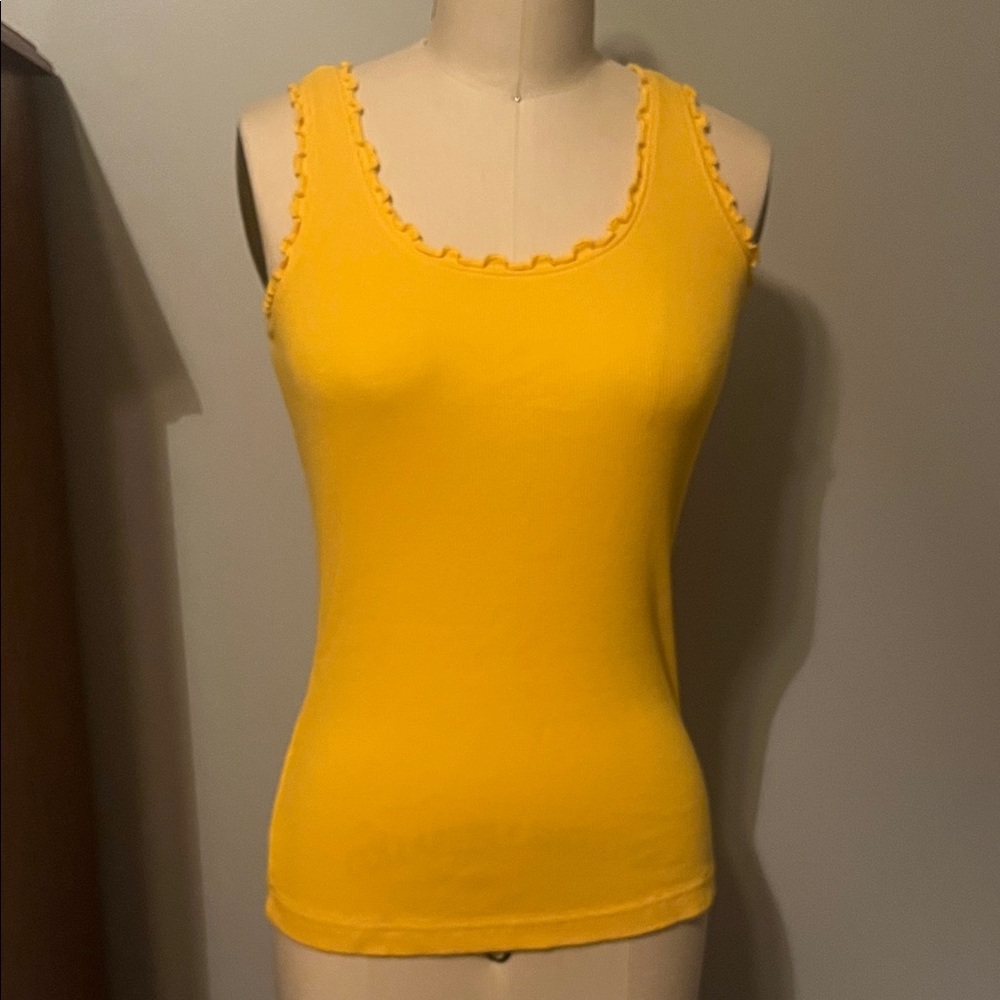 Fashion Bug Sunny Yellow Ruffled Tank Top